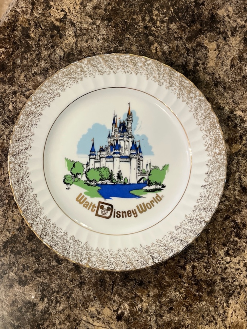 Walt Disney World Disneyland Cinderella's Castle Collectible Hanging Plate